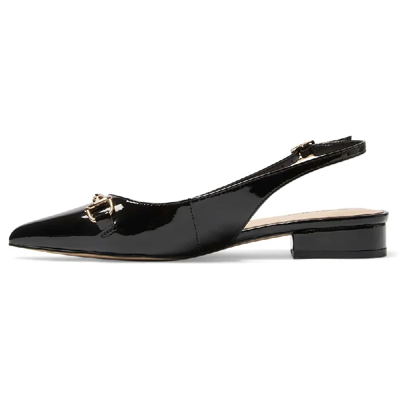 Becky Flat in Black Patent