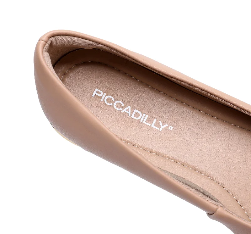 Sleek Deco Point Flats - Nude (274.054)