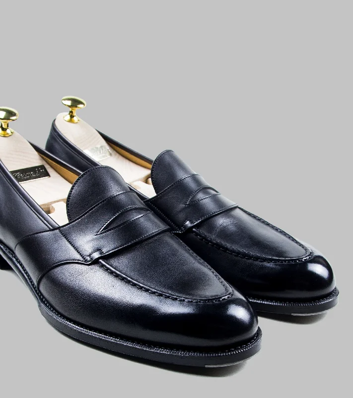 Corno Blu Penny Loafers Black