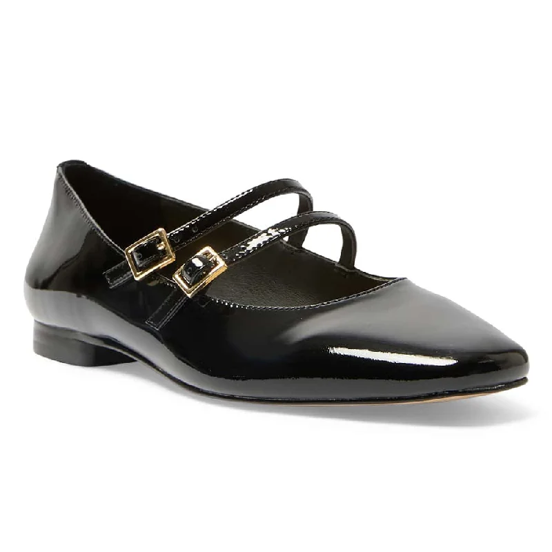 Freda Flat in Black Patent