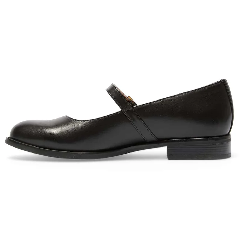 Gabriel Flat in Black Leather