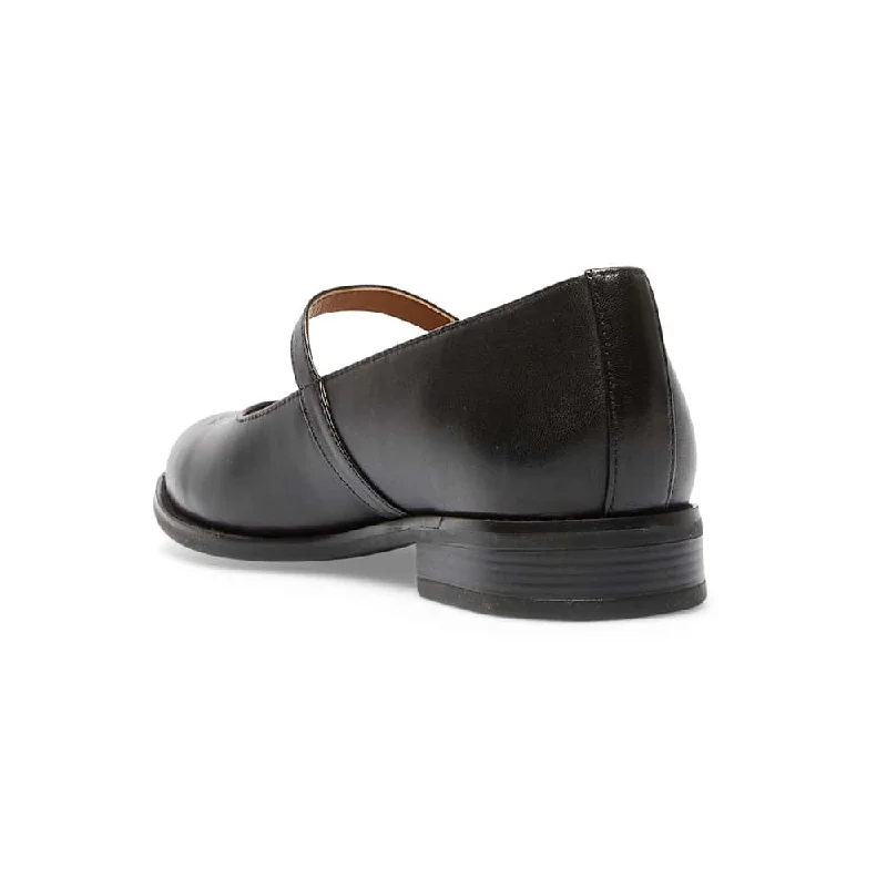 Gabriel Flat in Black Leather