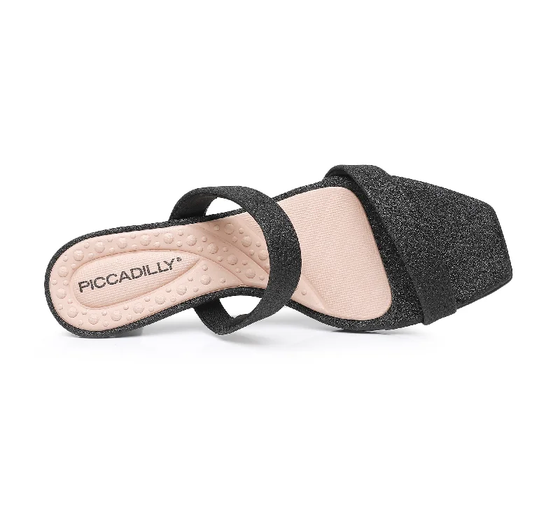 Strappy Chic Kitten Sandals - Black (588.001)