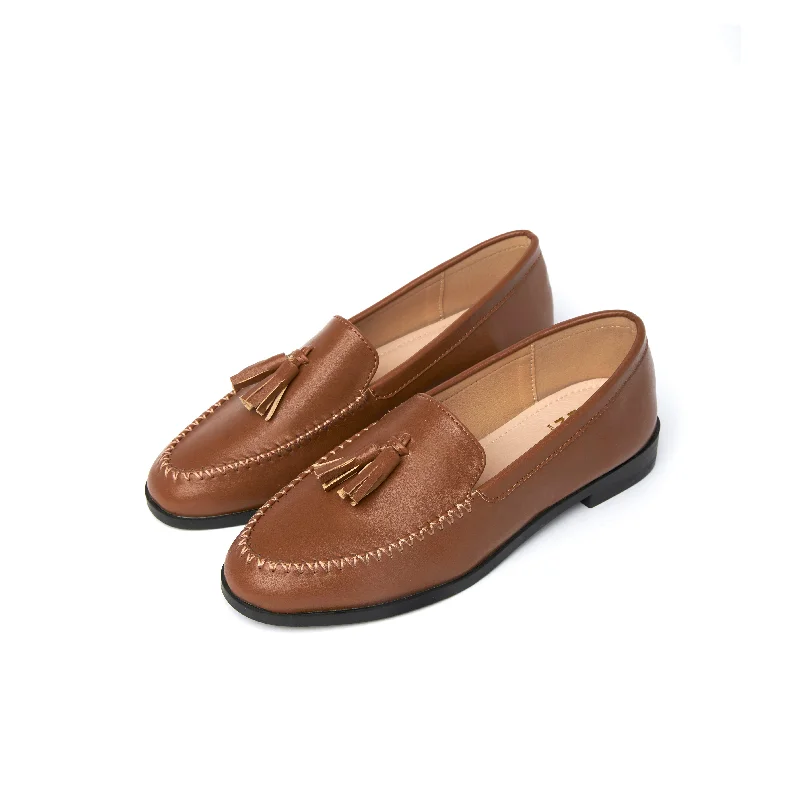 Kath Tassel Loafers - Khaki ( KHK )