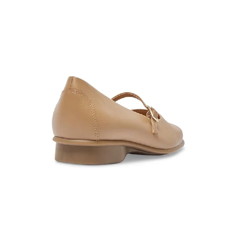 Katrina Flat in Camel Leather