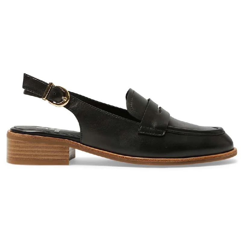 Kenzie Loafer in Black Leather