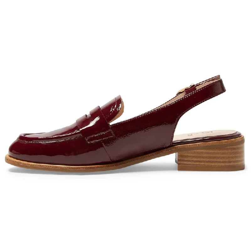 Kenzie Loafer in Wine Patent