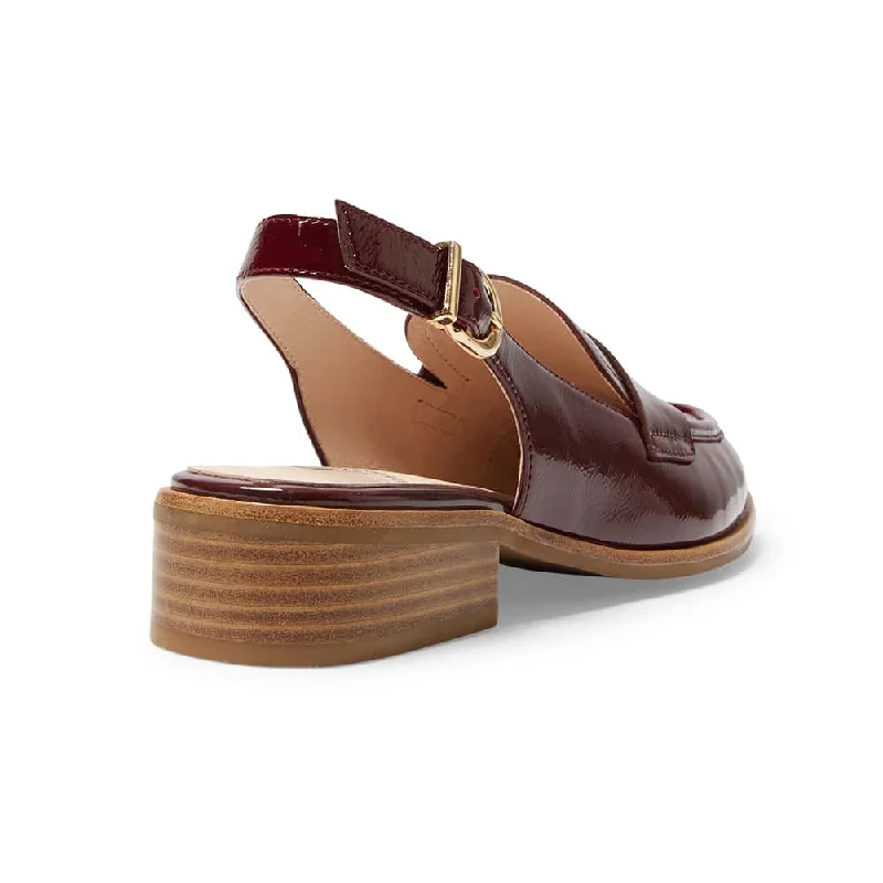 Kenzie Loafer in Wine Patent