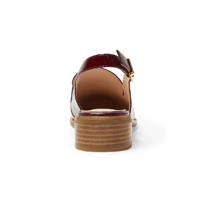 Kenzie Loafer in Wine Patent