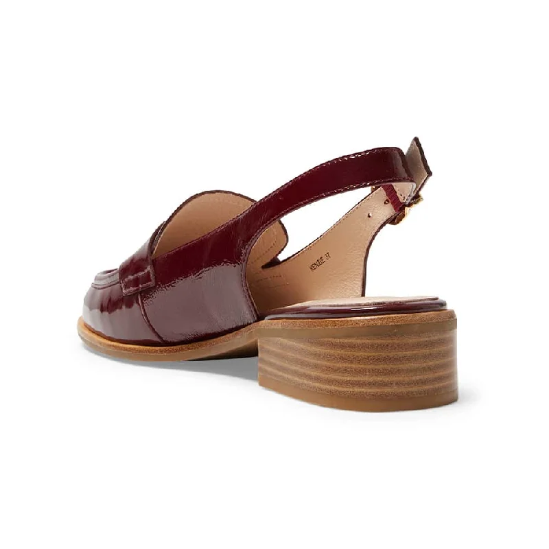 Kenzie Loafer in Wine Patent