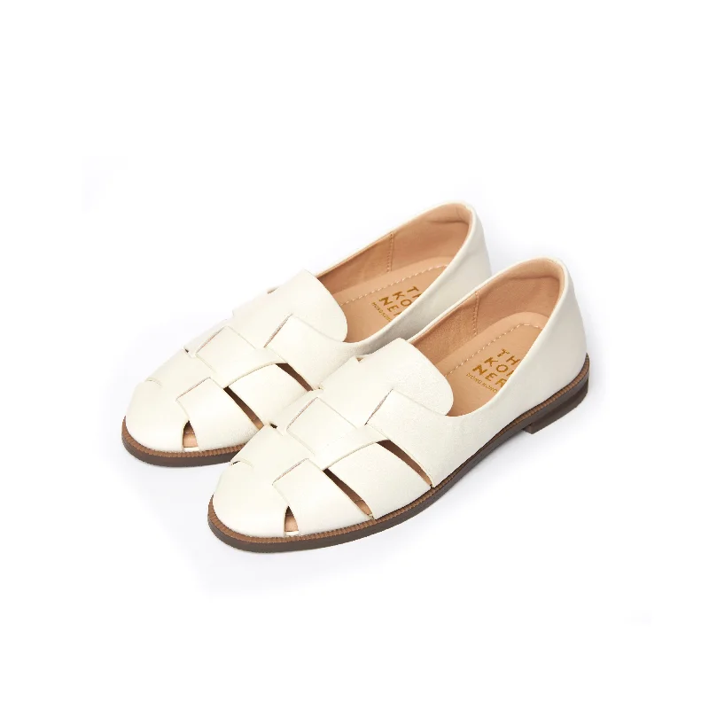 Kris Leather Loafers - Beige ( BEI )