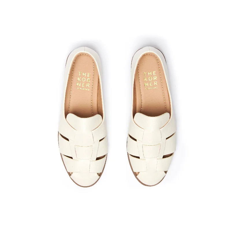 Kris Leather Loafers - Beige ( BEI )