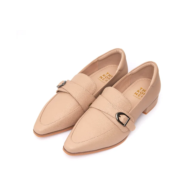 Kristy Buckle Loafers - Nude ( BEIN )