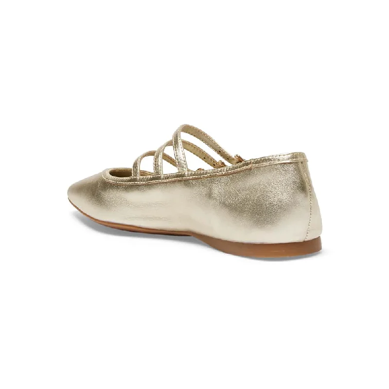 Millie Flat in Gold Metallic