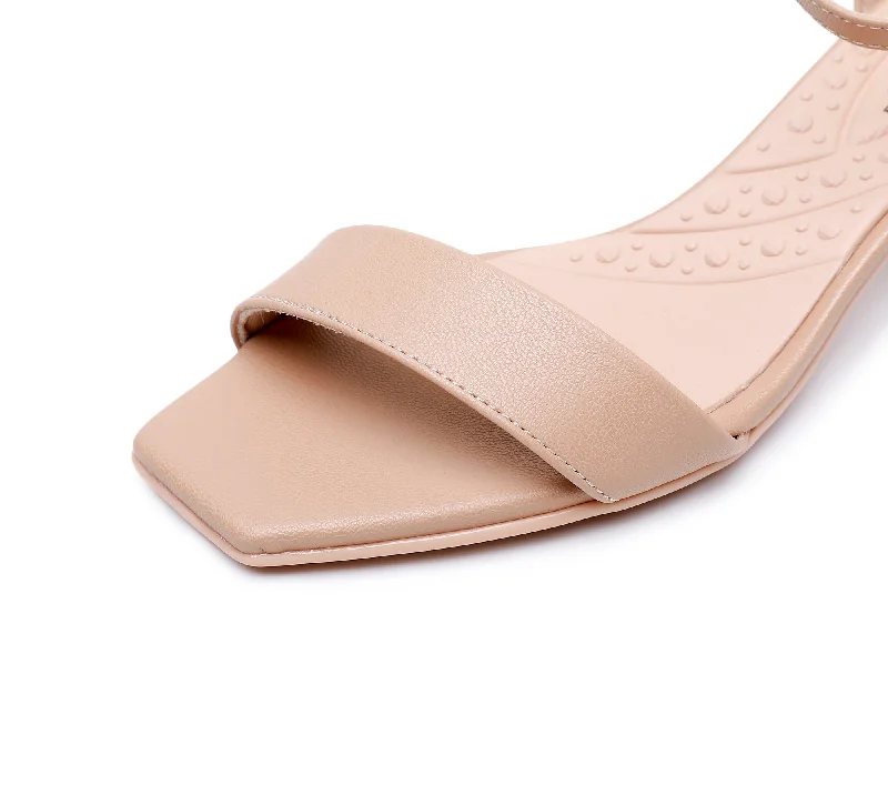 Sleek Ankle Clasp Sandals - Nude Nappa (588.006)