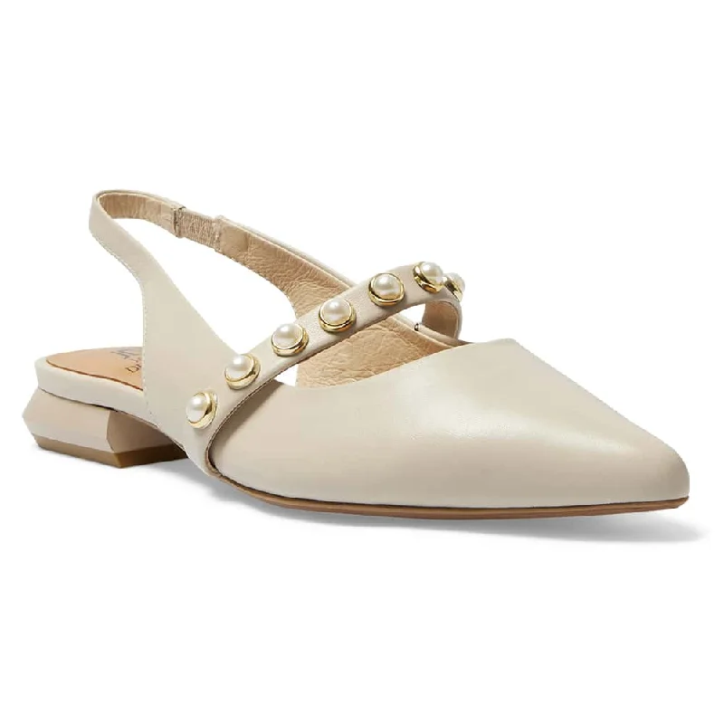 Opal Flat in Ivory Leather