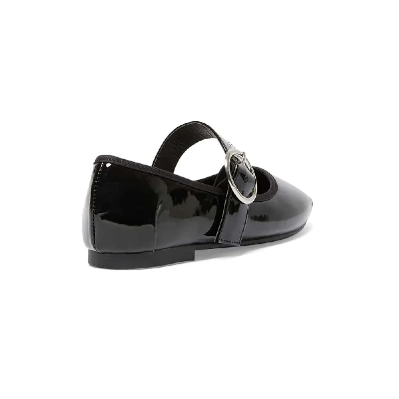 Selma Flat in Black Patent