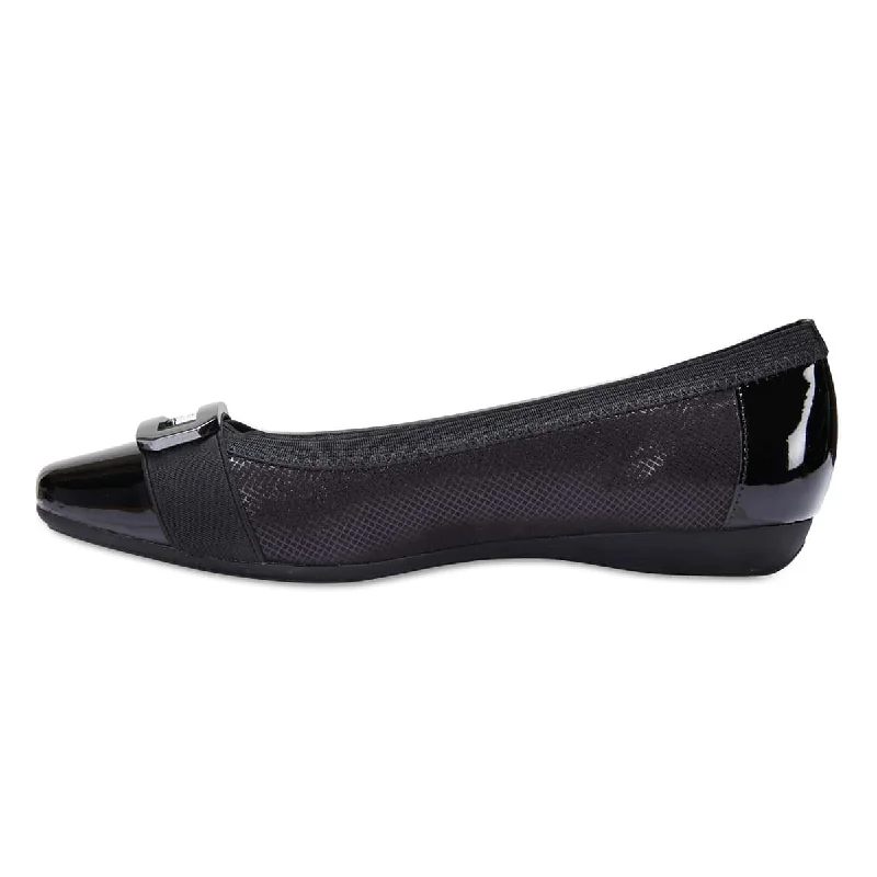 Tamsin Flat in Black Patent