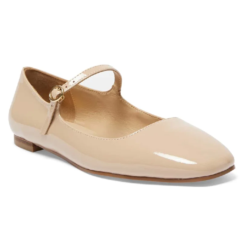 Tottie Flat in Nude Patent