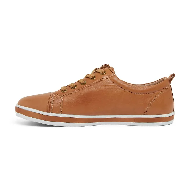 Whisper Sneaker in Tan Leather