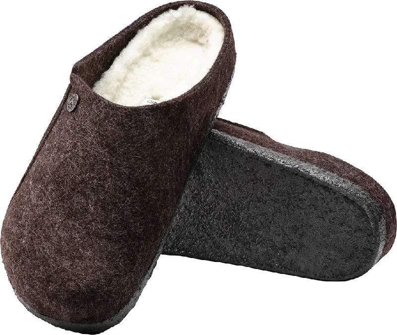 Zermatt Shearling Wool Felt Slippers - Men|-|Chaussons Feutre de laine Zermatt Shearling - Homme